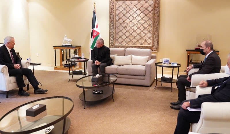 Verteidigungsminister Gantz trifft Jordaniens König Abdullah II.