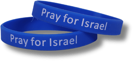 Dunkelblaue Armbänder "Pray for Israel"